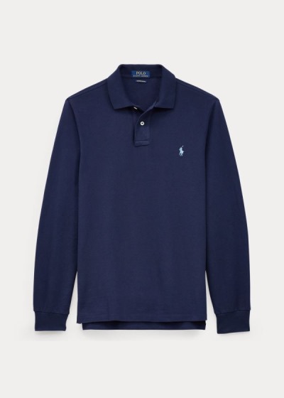 Polo Ralph Lauren Mesh Langærmet Polo Shirt Herre Danmark (LJNUX1409)